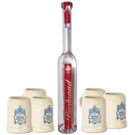 Augustiner Bierbrand with 6 shot glasses